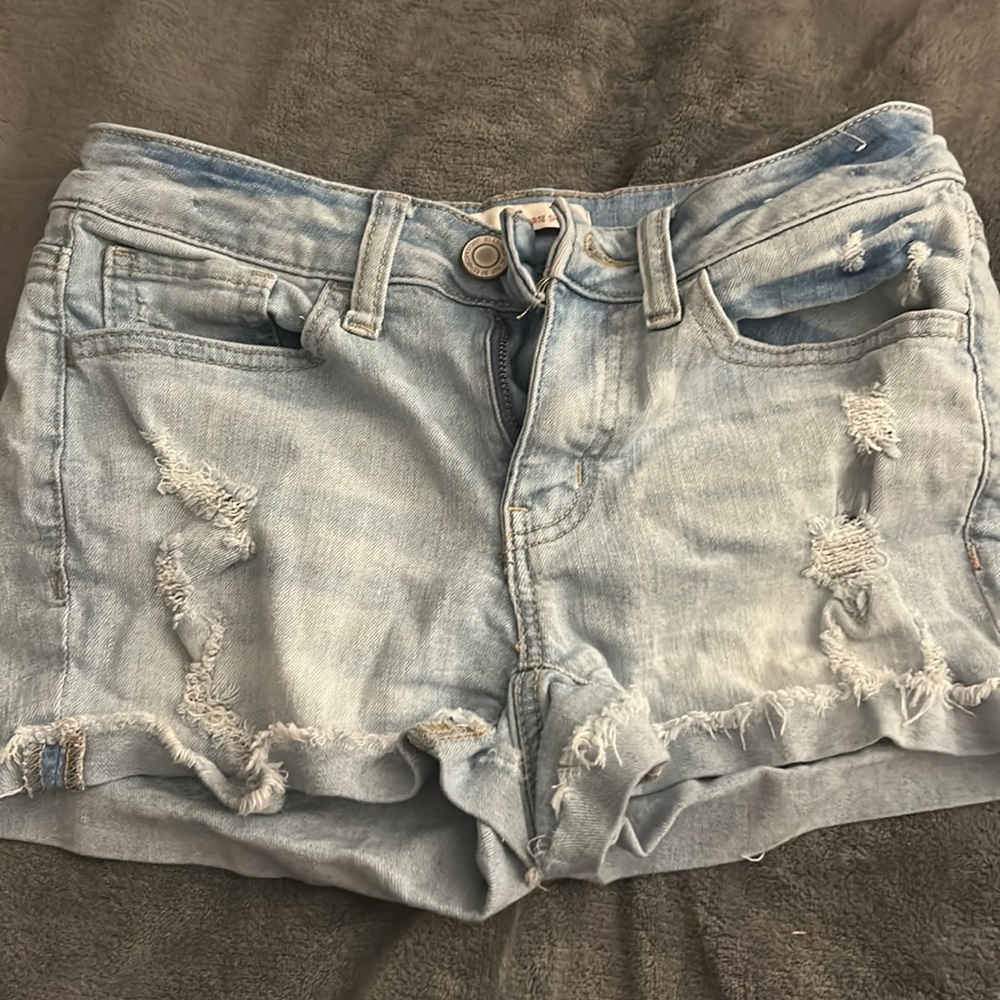 Low rise jean shorts
